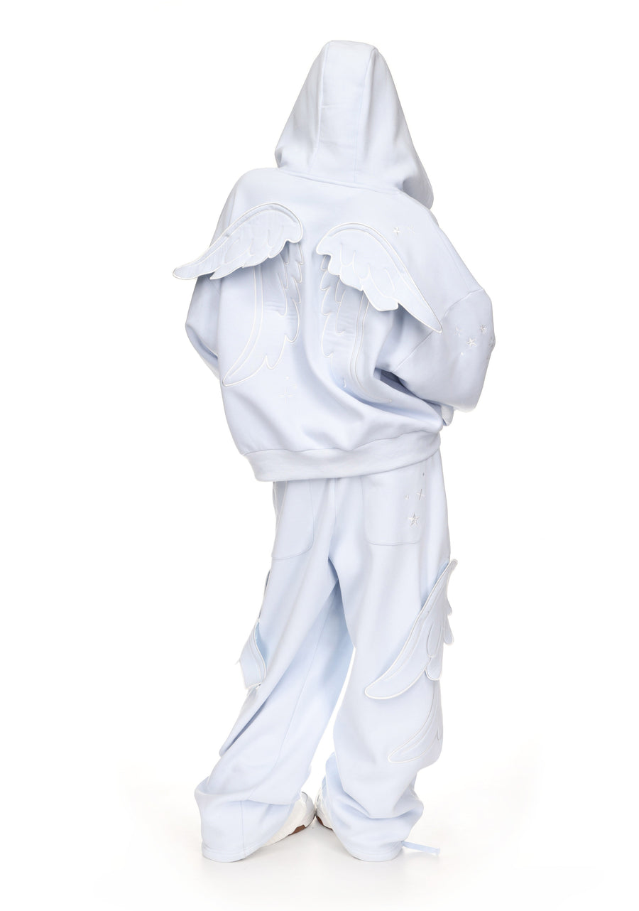 STITCH WINGS ZIP HOODIE BABY BLUE (DETACHABLE WINGS)